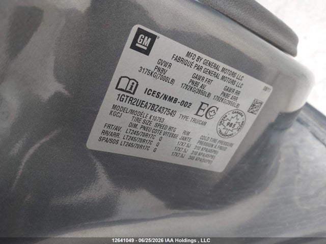 2011 Gmc Sierra 1500 Sl მანქანა იყიდება აუქციონზე, vin: 1GTR2UEA7BZ437549, აუქციონის ნომერი: 12641049