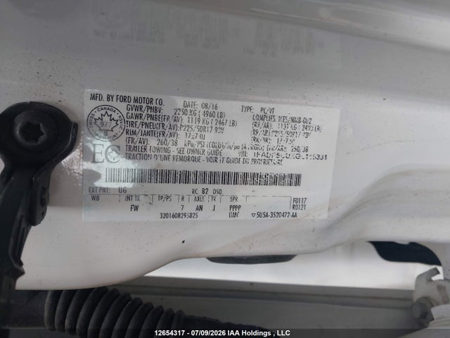 Aukcja sprzedaży 2016 Ford C-max Premium Sel, vin: 1FADP5CUXGL116331, numer aukcji: 12654317
