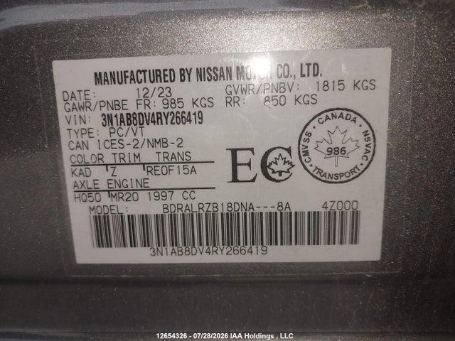 Nissan Sentra 2024 3N1AB8DV4RY266419 Image 9
