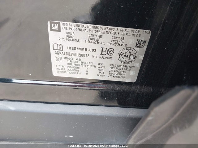 Продажа на аукционе авто 2018 Gmc Terrain, vin: 3GKALMEV9JL290772, номер лота: 12654357