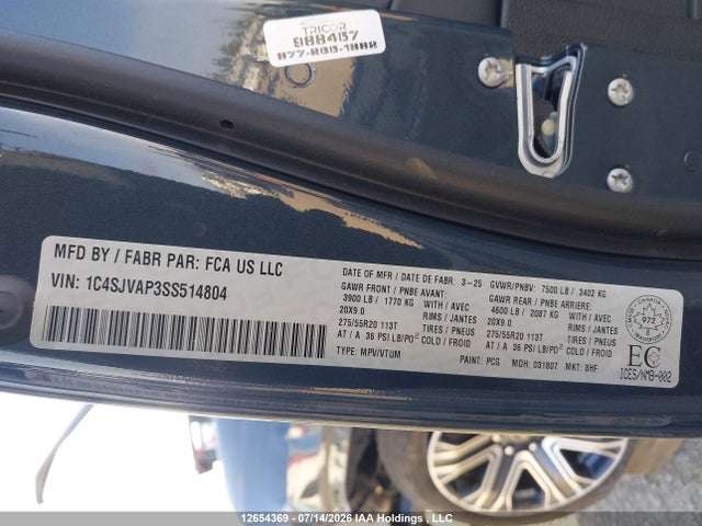 Jeep Wagoneer 2025 1C4SJVAP3SS514804 Image 22