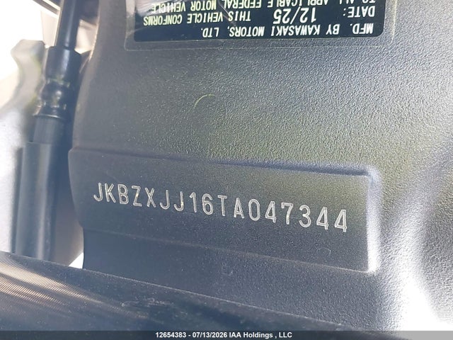 Продажа на аукционе авто 2026 Kawasaki Zx636 K, vin: JKBZXJJ16TA047344, номер лота: 12654383