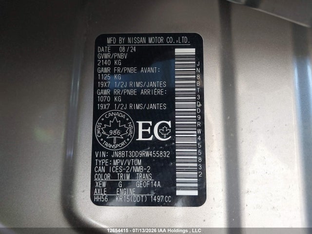 Nissan Rogue Platinum 2024 JN8BT3DD9RW455832 Image 9
