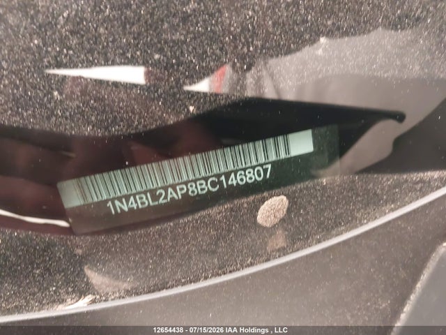 12654438 :رقم المزاد ، 1N4BL2AP8BC146807 vin ، 2011 Nissan Altima Sr مزاد بيع