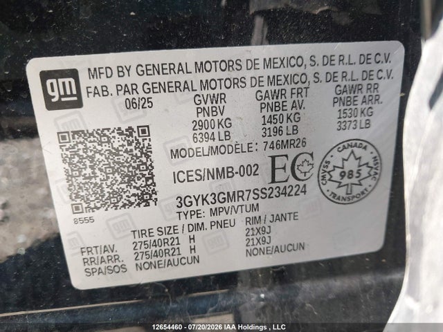 Продаж на аукціоні авто 2025 Cadillac Optiq Sport 2 Awd, vin: 3GYK3GMR7SS234224, номер лоту: 12654460