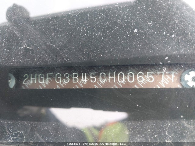 Продаж на аукціоні авто 2012 Honda Civic Lx, vin: 2HGFG3B45CH006577, номер лоту: 12654471