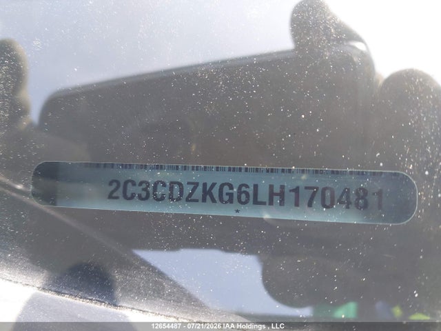 12654487 :رقم المزاد ، 2C3CDZKG6LH170481 vin ، 2020 Dodge Challenger Gt مزاد بيع