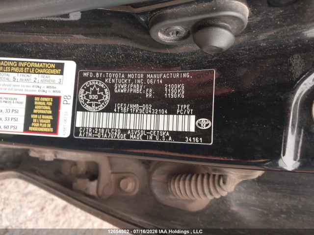 Toyota CAMRY SE 2014 4T1BF1FK9EU432104 Image 9