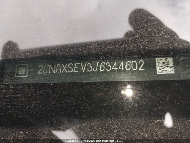 Aukcja sprzedaży 2018 Chevrolet Equinox Lt, vin: 2GNAXSEV3J6344602, numer aukcji: 12654510