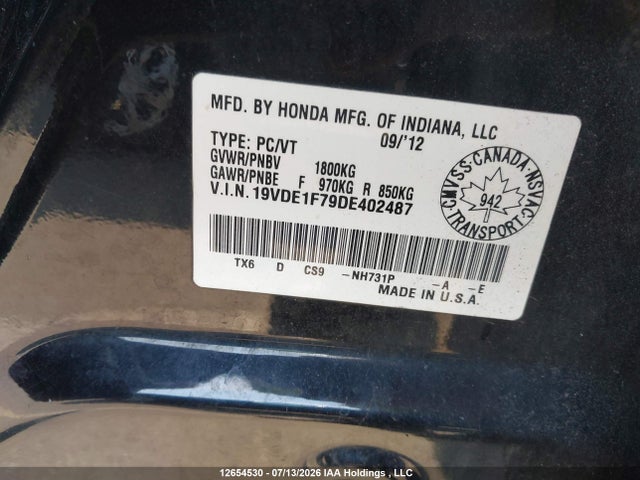 Aukcja sprzedaży 2013 Acura Ilx, vin: 19VDE1F79DE402487, numer aukcji: 12654530