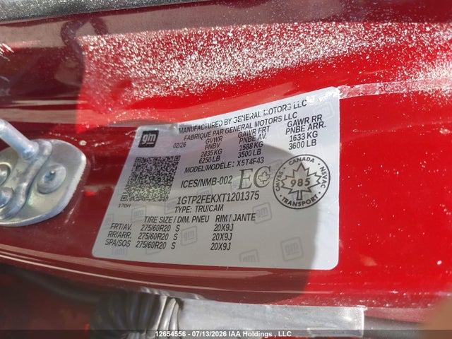 Aukcja sprzedaży 2026 Gmc Canyon Denali 4wd, vin: 1GTP2FEKXT1201375, numer aukcji: 12654556