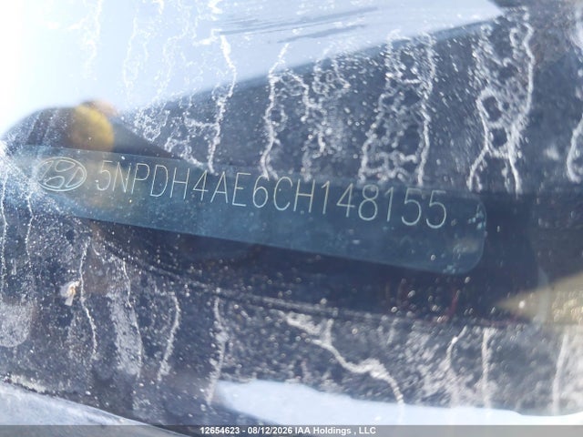 Продаж на аукціоні авто 2012 Hyundai Elantra Gls, vin: 5NPDH4AE6CH148155, номер лоту: 12654623