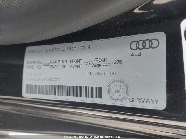 Audi Rs 7 4.0 2014 WUAW2CFC5EN903023 Image 9