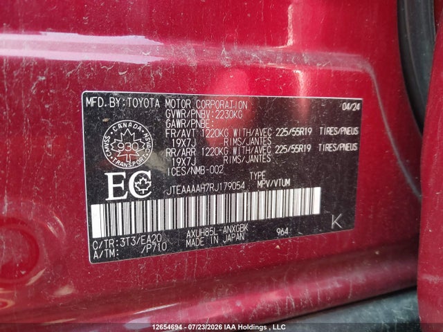 Toyota Venza 2024 JTEAAAAH7RJ179054 Image 20