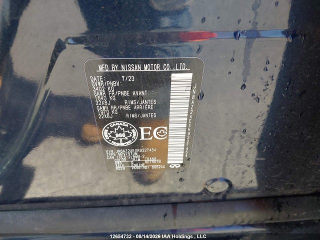 Продаж на аукціоні авто 2024 Infiniti Qx80 Luxe/premium Select, vin: JN8AZ2AEXR9327454, номер лоту: 12654732