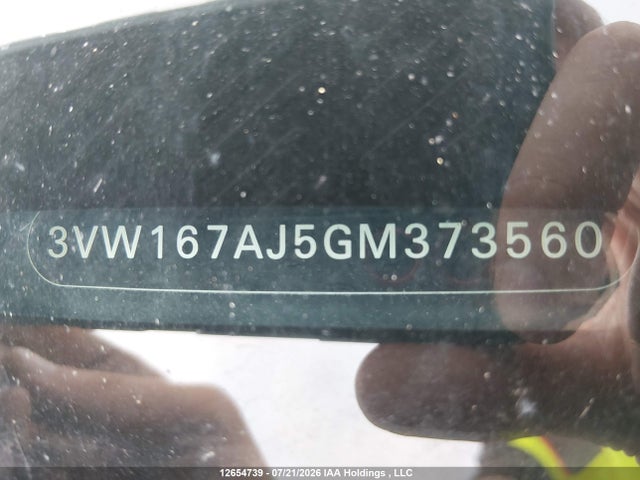 12654739 :رقم المزاد ، 3VW167AJ5GM373560 vin ، 2016 Volkswagen Jetta S مزاد بيع