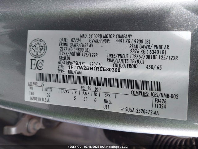 Ford F250 Super Duty 2024 1FT7W2BN1REE80308 Image 19