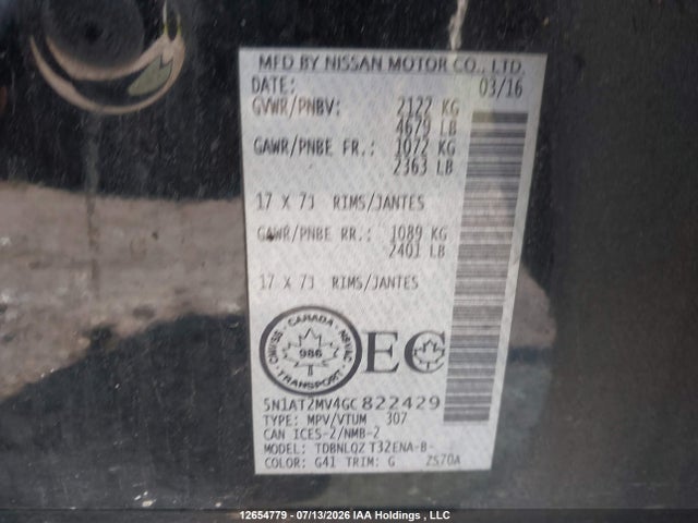 Nissan Rogue 2016 5N1AT2MV4GC822429 Image 9