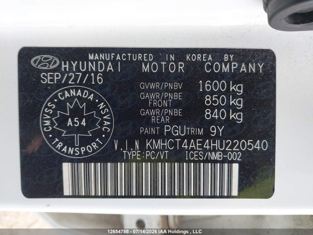Hyundai ACCENT SE 2017 KMHCT4AE4HU220540 Image 21