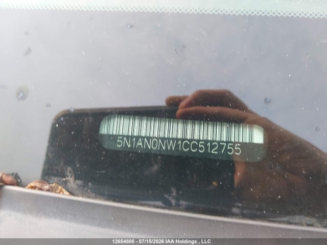 2012 Nissan Xterra მანქანა იყიდება აუქციონზე, vin: 5N1AN0NW1CC512755, აუქციონის ნომერი: 12654805