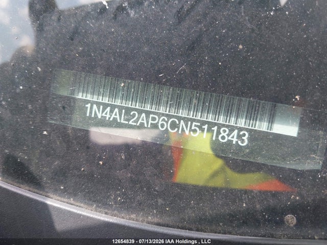 12654839 :رقم المزاد ، 1N4AL2AP6CN511843 vin ، 2012 Nissan Altima 2.5 S مزاد بيع