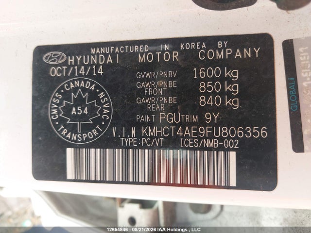 Hyundai ACCENT L 2015 KMHCT4AE9FU806356 Image 19