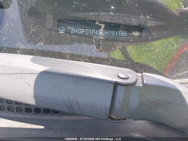 12654848 :رقم المزاد ، 2HGFC1F45GH101186 vin ، 2016 Honda Civic Ex-t مزاد بيع