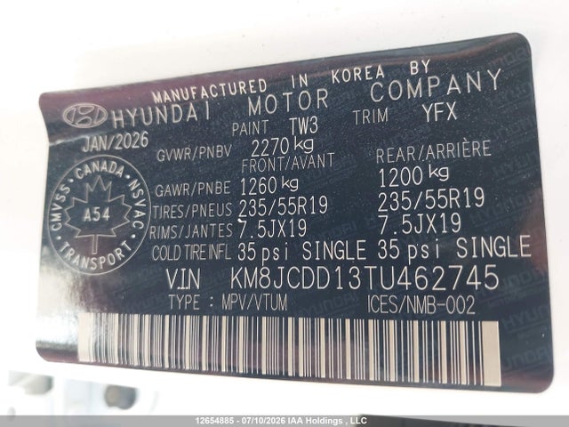 Hyundai Tucson Sel Convenience 2026 KM8JCDD13TU462745 Image 19