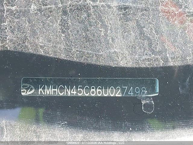 12654923 :رقم المزاد ، KMHCN45C86U027498 vin ، 2006 Hyundai Accent Gl/gls مزاد بيع