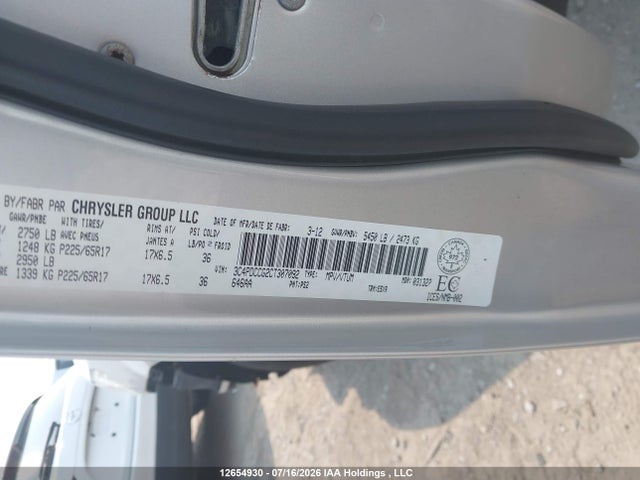 Продаж на аукціоні авто 2012 Dodge Journey Sxt, vin: 3C4PDCCG2CT307092, номер лоту: 12654930