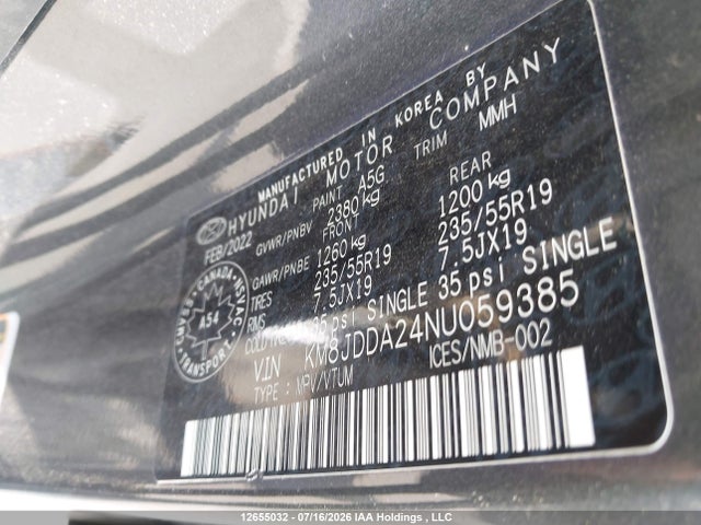 Hyundai Tucson Plug-in Hybrid Ultimate 2022 KM8JDDA24NU059385 Image 9