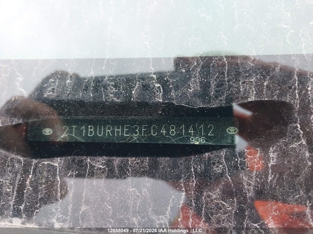 Продаж на аукціоні авто 2015 Toyota Corolla L/le/le Pls/prm/s/s Pls, vin: 2T1BURHE3FC481412, номер лоту: 12655049