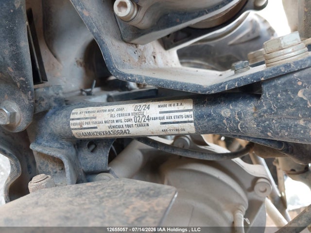 Aukcja sprzedaży 2024 Yamaha Yfm700, vin: 5Y4AMH2WXRA306842, numer aukcji: 12655057