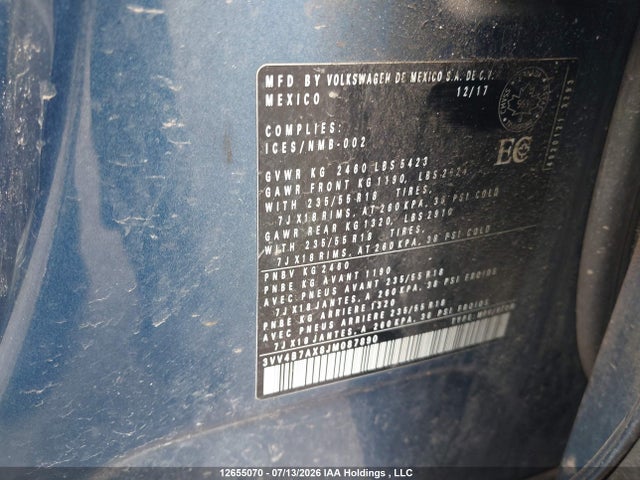 Aukcja sprzedaży 2018 Volkswagen Tiguan Sel Premium, vin: 3VV4B7AX8JM087890, numer aukcji: 12655070