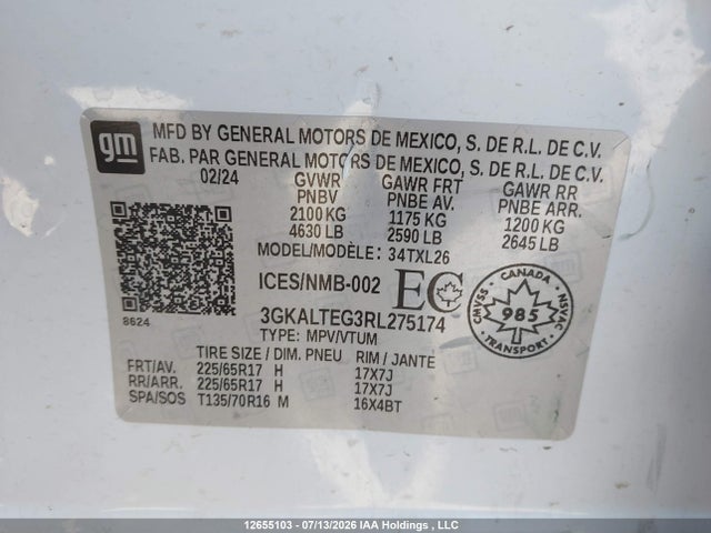 GMC Terrain Sle 2024 3GKALTEG3RL275174 Image 9