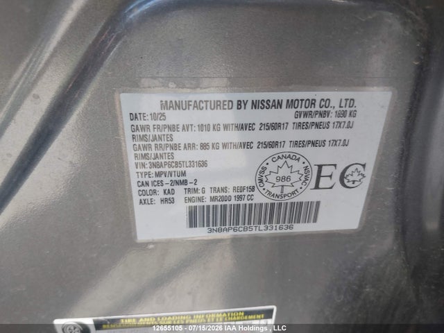 Nissan KICKS SV 2026 3N8AP6CB5TL331636 Image 9