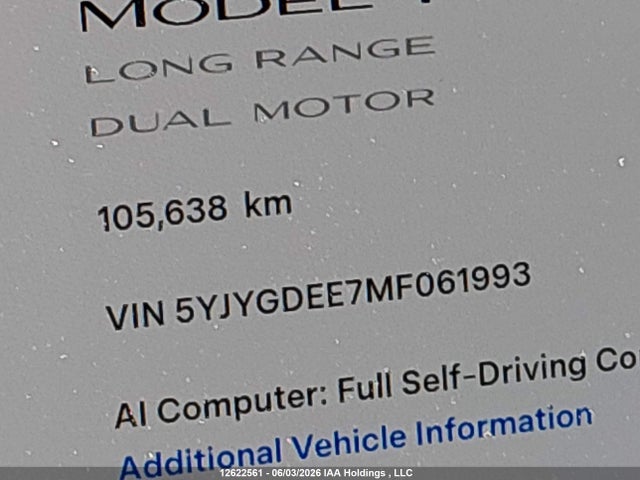 Tesla Model Y Long Range 2021 5YJYGDEE7MF061993 Image 15