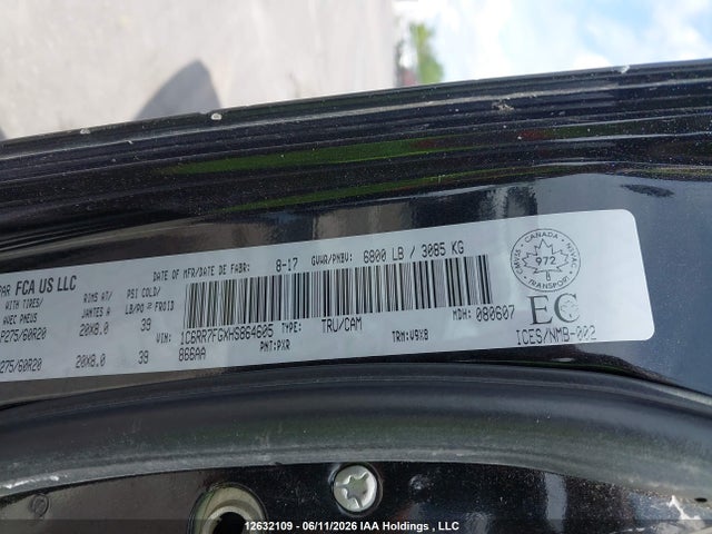 RAM 1500 St 2017 1C6RR7FGXHS864605 Image 9