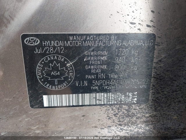 Продаж на аукціоні авто 2013 Hyundai Elantra Gl, vin: 5NPDH4AE4DH205227, номер лоту: 12655150