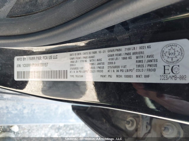 RAM 1500 Sport 2022 1C6SRFVT6NN159157 Image 15