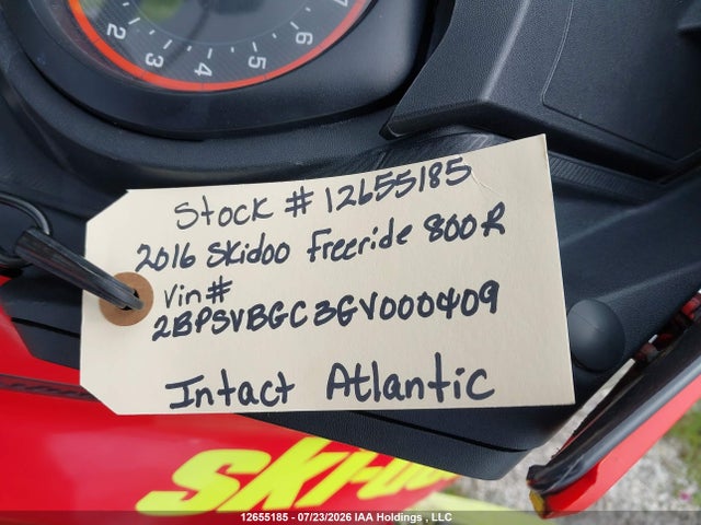 12655185 :رقم المزاد ، 2BPSVBGC3GV000409 vin ، 2016 Skidoo  مزاد بيع