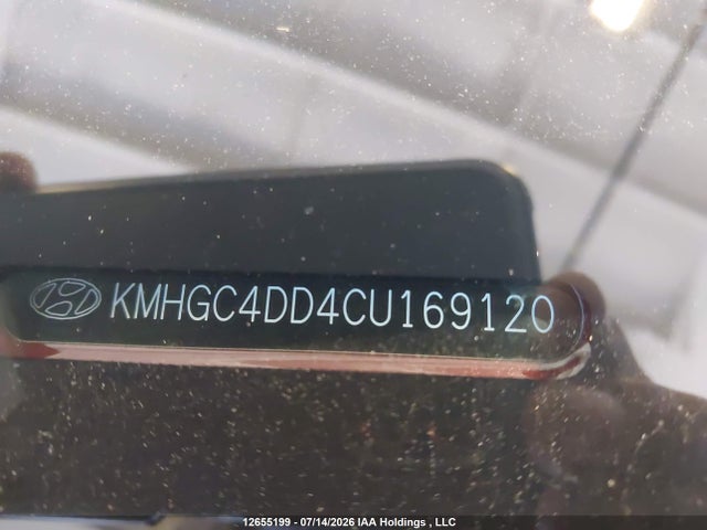 12655199 :رقم المزاد ، KMHGC4DD4CU169120 vin ، 2012 Hyundai Genesis 3.8 Premium مزاد بيع