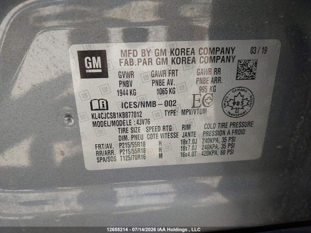 Buick Encore Essence 2019 KL4CJCSB1KB877012 Image 9