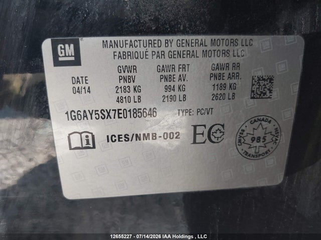 Cadillac Cts Performance Collection 2014 1G6AY5SX7E0185646 Image 9