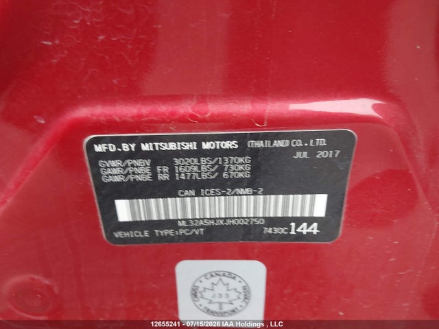ML32A5HJXJH002750 Mitsubishi Mirage Gt
