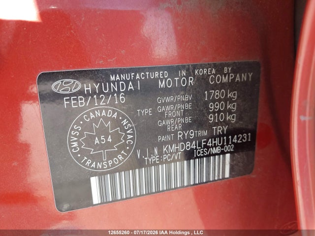 Продаж на аукціоні авто 2017 Hyundai Elantra Gl, vin: KMHD84LF4HU114231, номер лоту: 12655260
