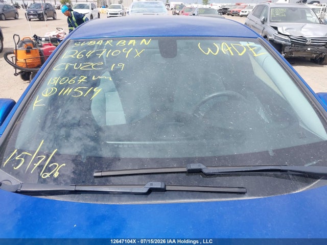 12647104 :رقم المزاد ، 1G1BE5SM0K7111514 vin ، 2019 Chevrolet Cruze Lt مزاد بيع