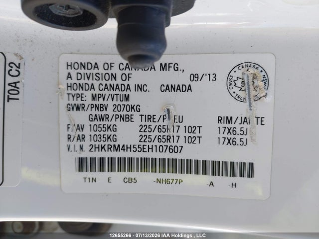 Honda CR-V EX 2014 2HKRM4H55EH107607 Image 9