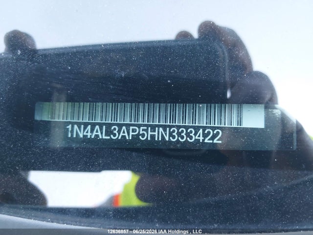 Продаж на аукціоні авто 2017 Nissan Altima 2.5/2.5 S/2.5 Sl/2.5 Sr/2.5 Sv, vin: 1N4AL3AP5HN333422, номер лоту: 12636857