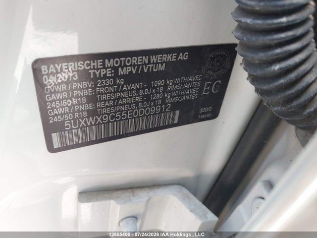 Aukcja sprzedaży 2014 Bmw X3 Xdrive28i, vin: 5UXWX9C55E0D09912, numer aukcji: 12655400